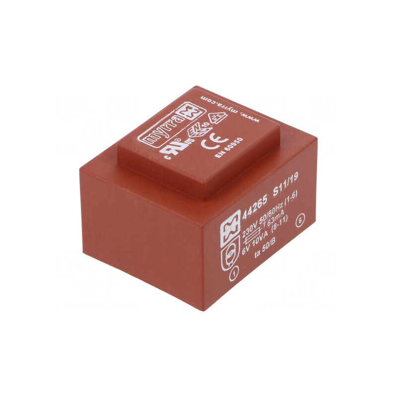 Transformator încapsulat 10VA 230V 6V PCB | Electronic-mag.ro | Componente Electronice