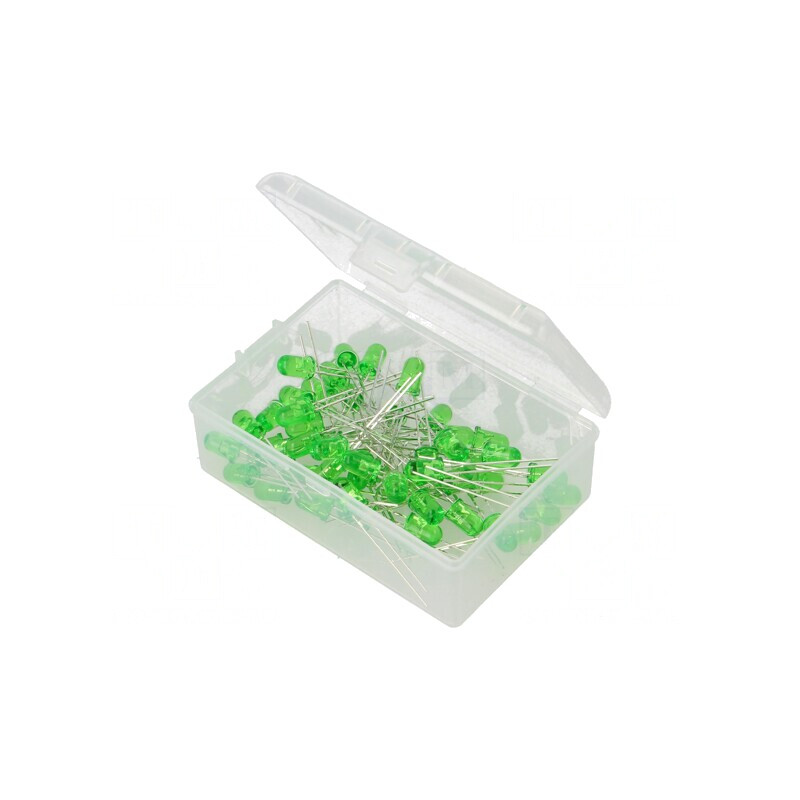 Set LED-uri Verzi 5mm 50buc 3-15V Cu Cutie | Electronic-mag.ro | Componente Electronice
