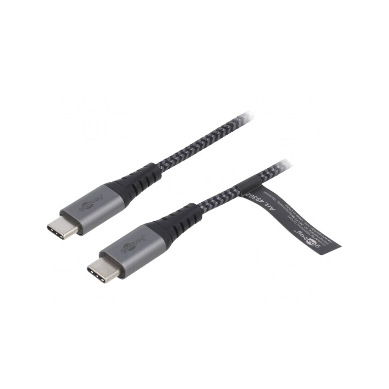 Cablu USB 2.0 USB-C 2m Textil 480Mbps | Electronic-mag.ro | Componente Electronice