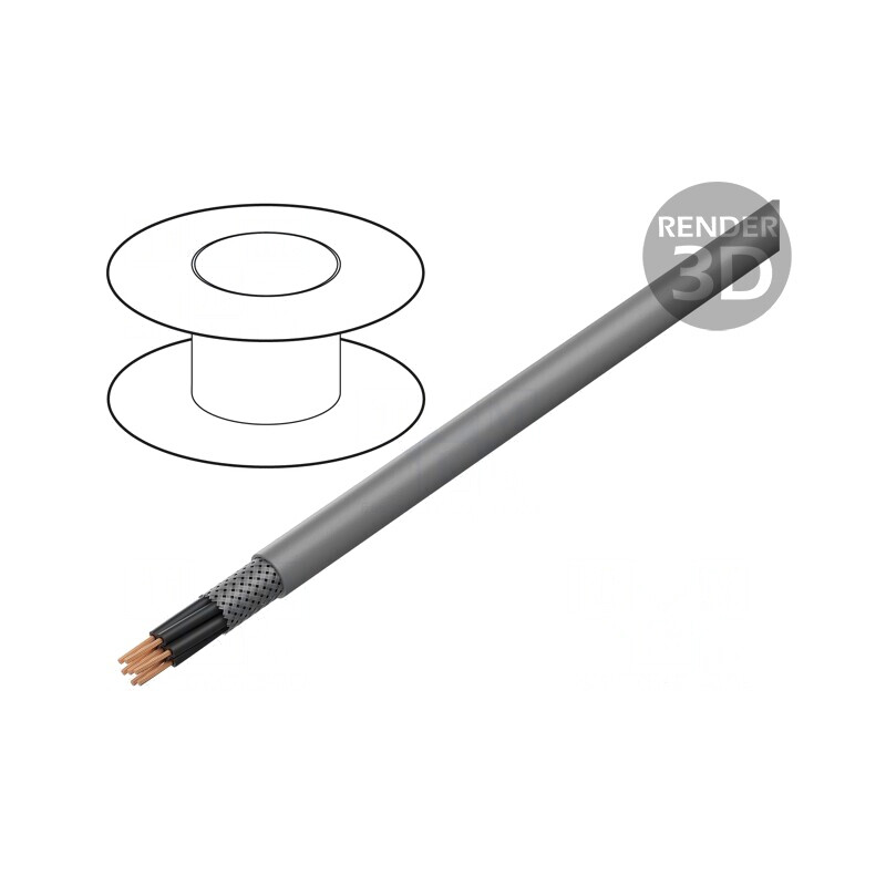 Cablu Ecranat 7x0,75mm2 Cupru Cositorit | Electronic-mag.ro | Componente Electronice
