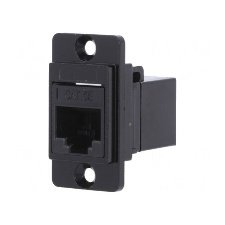 Adaptor DUALSLIM Cat 5e 8p8c 29mm Metal | Electronic-mag.ro | Componente Electronice