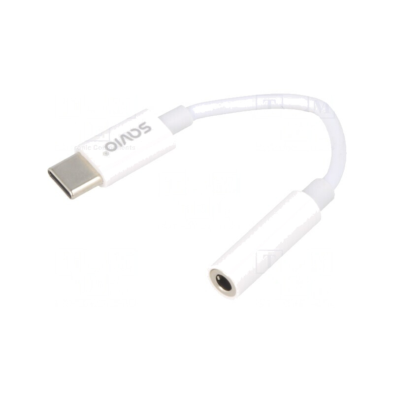 Cablu USB C la Jack 3,5mm Alb 0,11m | Electronic-mag.ro | Componente Electronice