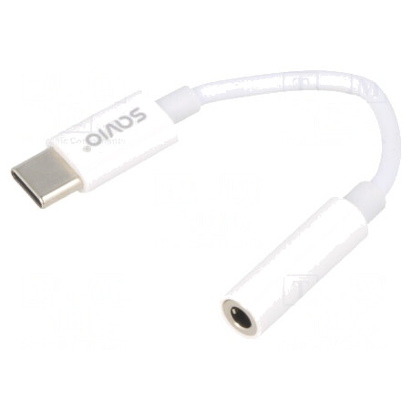 Cablu USB C la Jack 3,5mm Alb 0,11m | Electronic-mag.ro | Componente Electronice