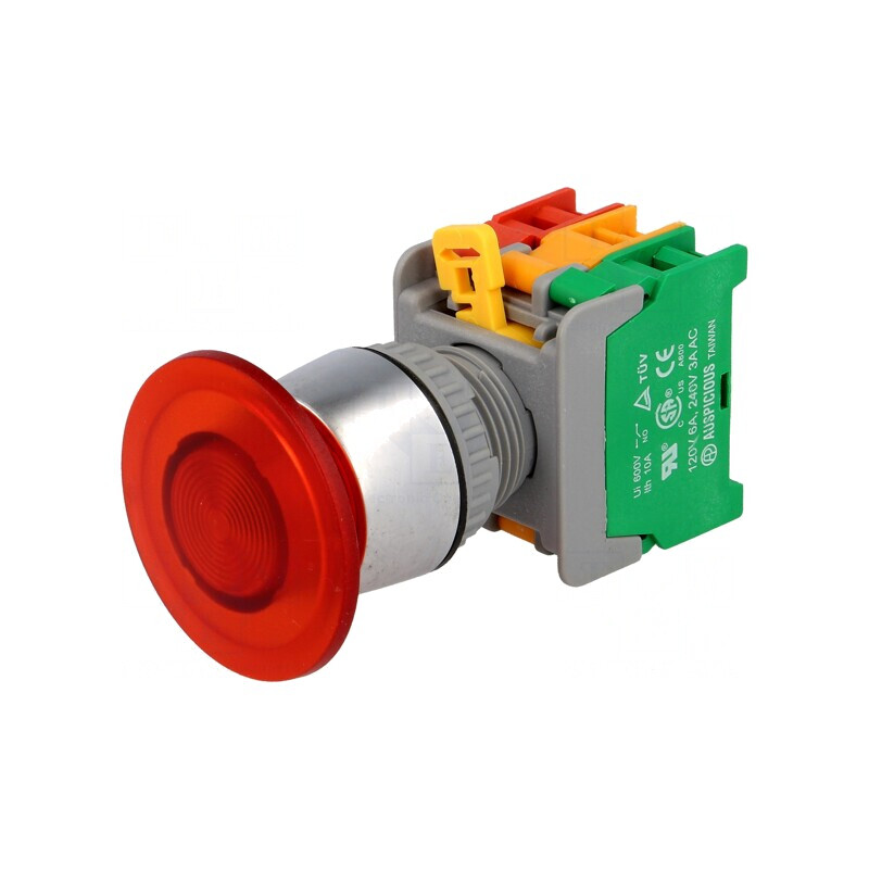 Comutator Acționat Prin Apăsare 22mm 1 NC NO | Electronic-mag.ro | Componente Electronice