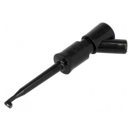 Clips de măsurare 6A 60VDC negru aurit cu cârlig | Electronic-mag.ro | Componente Electronice