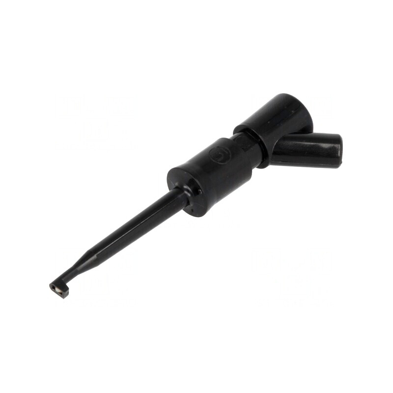 Clips de măsurare 6A 60VDC negru aurit cu cârlig | Electronic-mag.ro | Componente Electronice