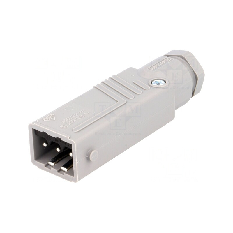 Conector dreptunghiular ST 3 pini IP54 cositorit | Electronic-mag.ro | Componente Electronice