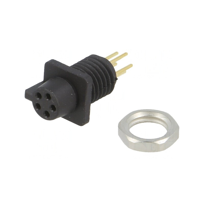 Conector Circular Soclu Mamă 5 PIN Aurit 3A IP40 60V | Electronic-mag.ro | Componente Electronice