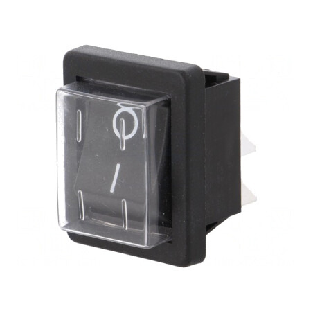 Comutator Rocker DPST ON-OFF 16A 250V Negru | Electronic-mag.ro | Componente Electronice