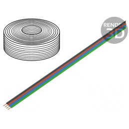 Cablu Bandă FBK Toy 4x0,25mm2 Cu PVC 5m | Electronic-mag.ro | Componente Electronice