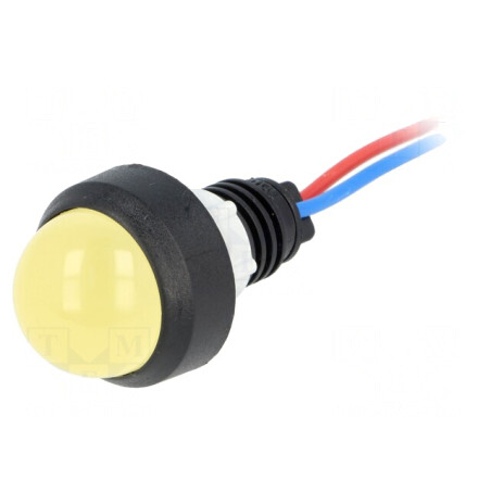 Lampă LED galbenă 12V Ø13mm IP40 | Electronic-mag.ro | Componente Electronice