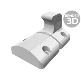 Clemă tehnopolimer 38x56.5mm manetă neagră 25N | Electronic-mag.ro | Componente Electronice