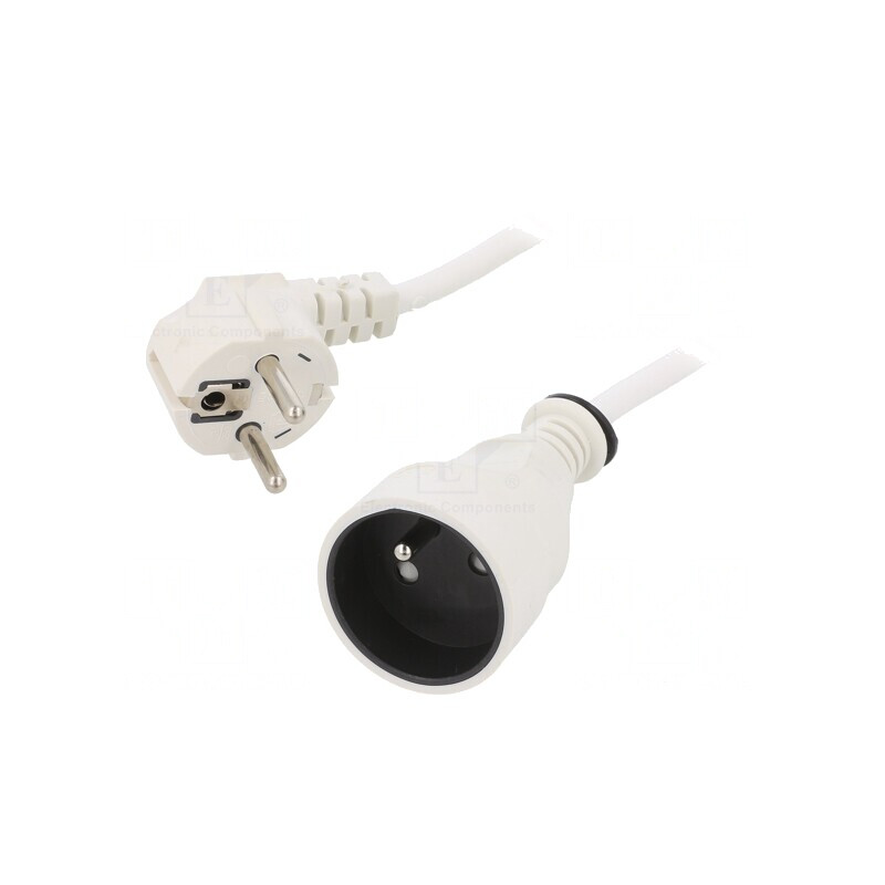 Prelungitor alimentare PVC alb 1,5m 16A 3x1,5mm2 1 priză | Electronic-mag.ro | Componente Electronice