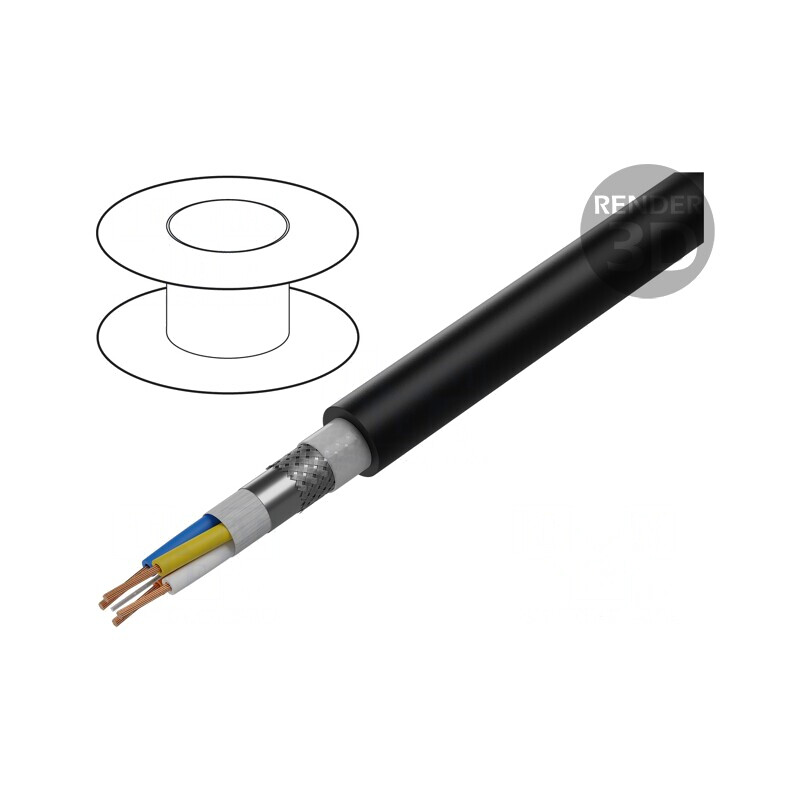 Cablu ETHERLINE® ROBUST 1x4x22AWG Negru 5m | Electronic-mag.ro | Componente Electronice