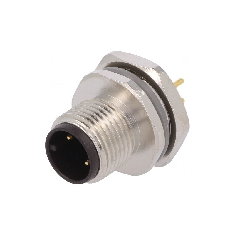 Soclu M12 3-Pin THT IP67 250V | Electronic-mag.ro | Componente Electronice