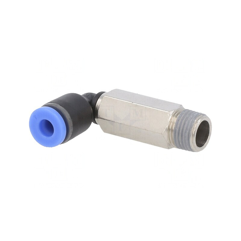 Racord Push-in în Unghi Alamă Nichelată PBT 0,95-15bar | Electronic-mag.ro | Componente Electronice