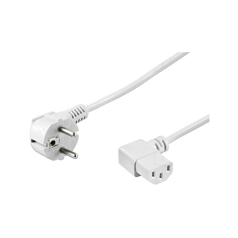 Cablu Alimentare Unghiular 3x1mm2 CEE 7/7 la IEC C13 90° | Electronic-mag.ro | Componente Electronice