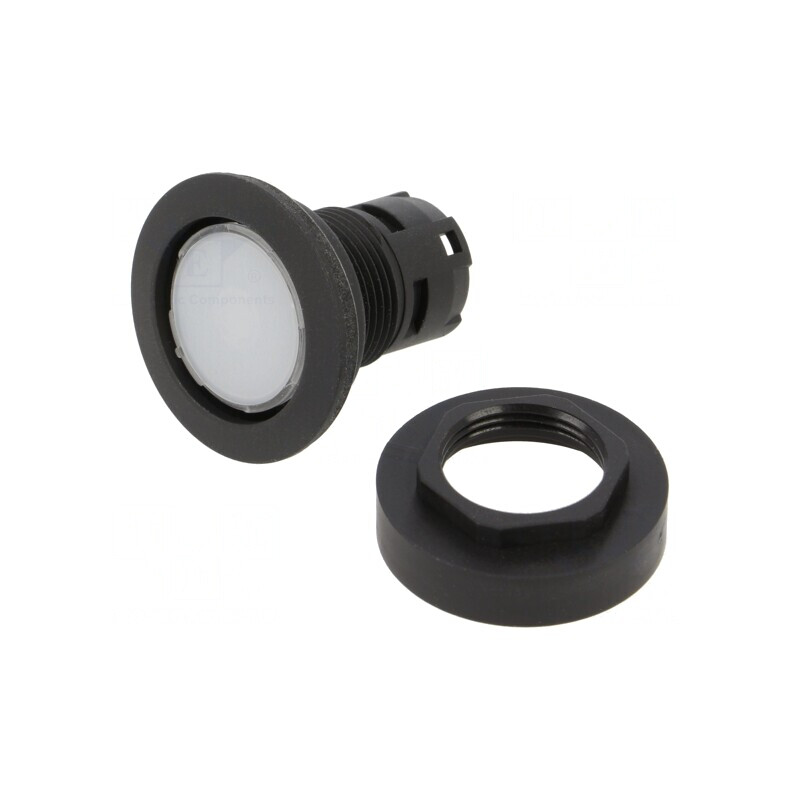 Comutator apăsare albastru 22mm IP65 plat | Electronic-mag.ro | Componente Electronice