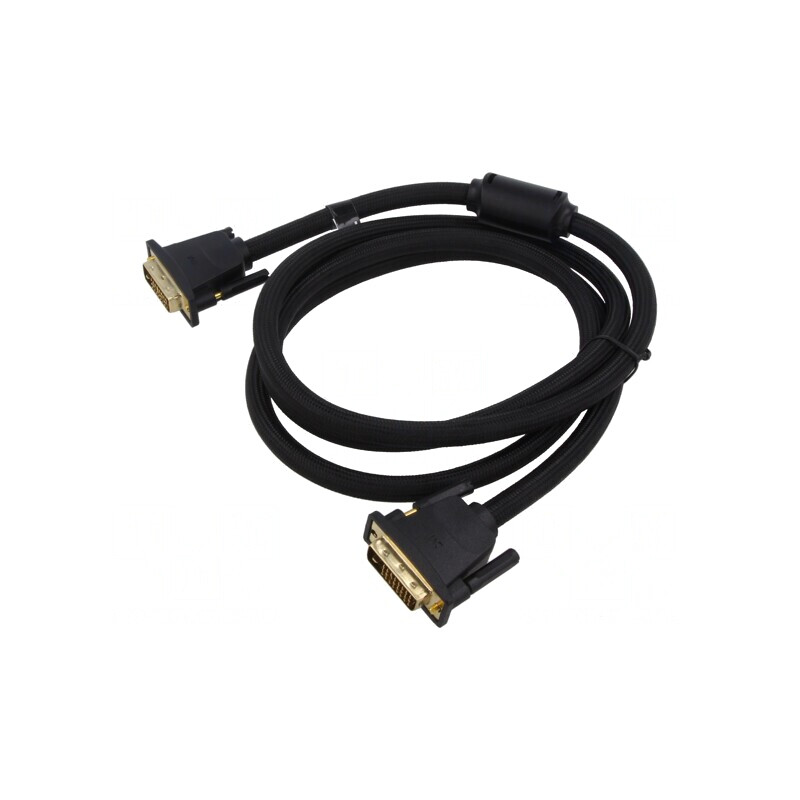Cablu DVI-D 24+1 PVC Textil 0,5m | Electronic-mag.ro | Componente Electronice