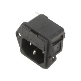 Conector alimentare AC soclu tată 10A 250V C14 | Electronic-mag.ro | Componente Electronice