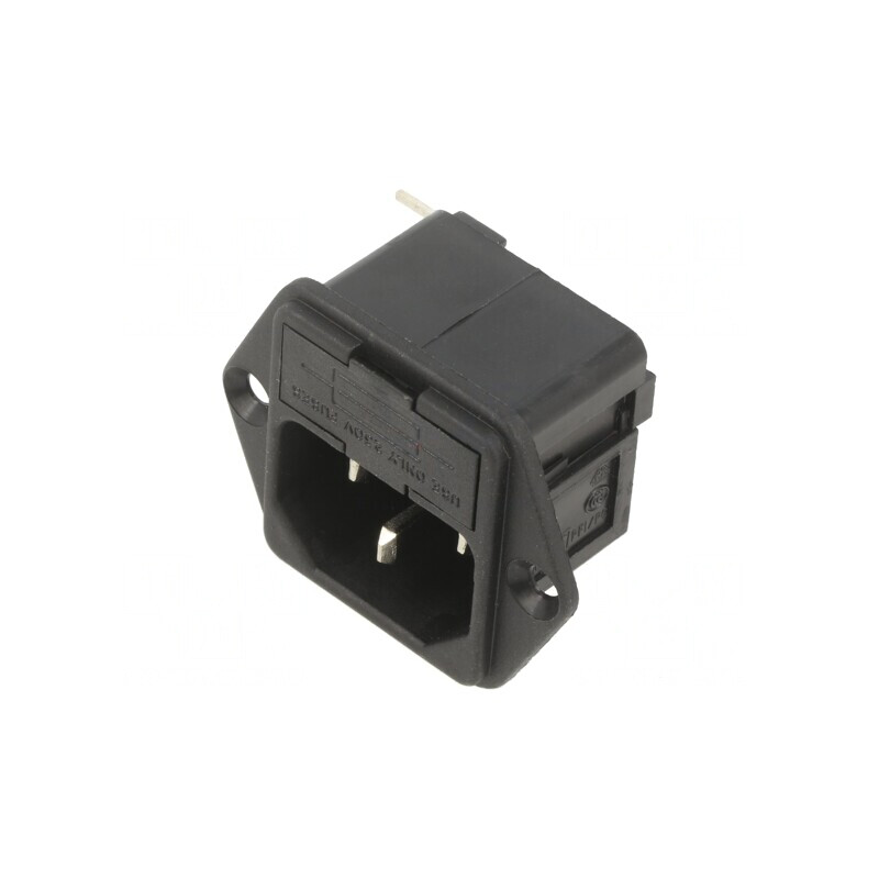 Conector alimentare AC soclu tată 10A 250V C14 | Electronic-mag.ro | Componente Electronice