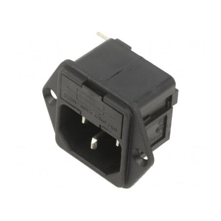 Conector alimentare AC soclu tată 10A 250V C14 | Electronic-mag.ro | Componente Electronice