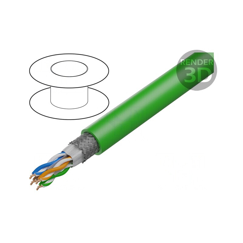 Cablu Ethernet Industrial SF/UTP 6a 4x2x22AWG CuPVC | Electronic-mag.ro | Componente Electronice