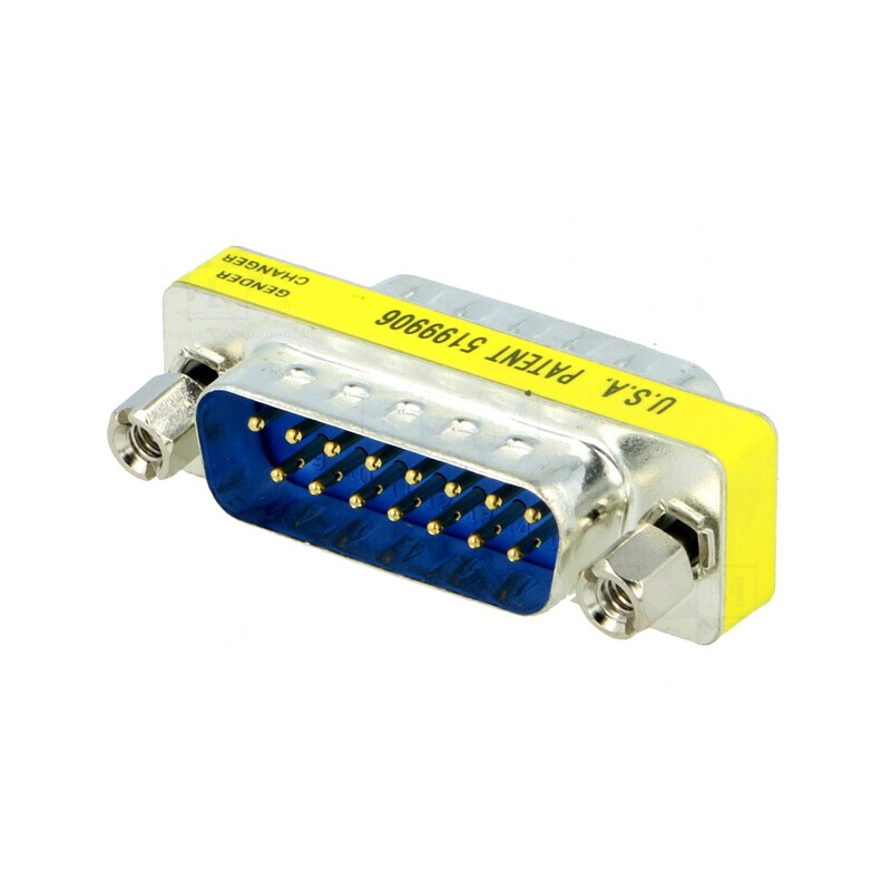 Adaptor D-Sub 15 Pin Tată-Tată | Electronic-mag.ro | Componente Electronice Adaptor D-Sub 15 Pin Tată-Tată | Electronic-mag.ro | Componente Electronice