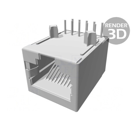Soclu RJ50 10p10c Ecranat pentru PCB | Electronic-mag.ro | Componente Electronice