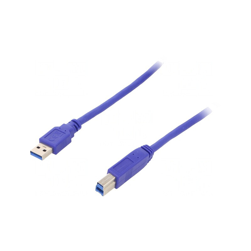 Cablu USB 3.0 A-B Aurit 3m Albastru PVC | Electronic-mag.ro | Componente Electronice
