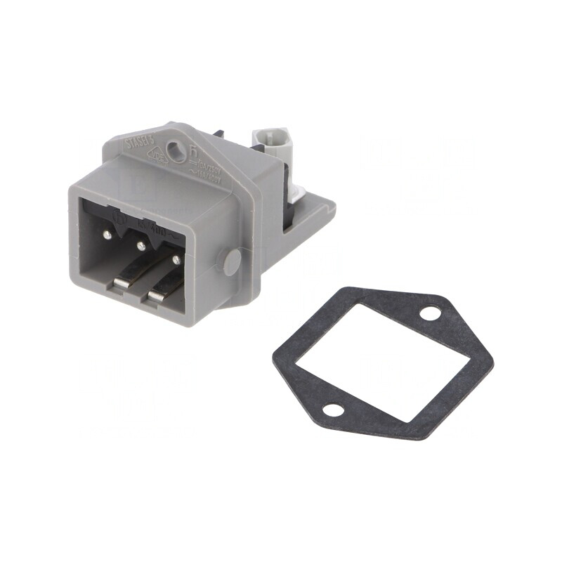 Conector dreptunghiular ST 3 pini cositorit IP54 | Electronic-mag.ro | Componente Electronice