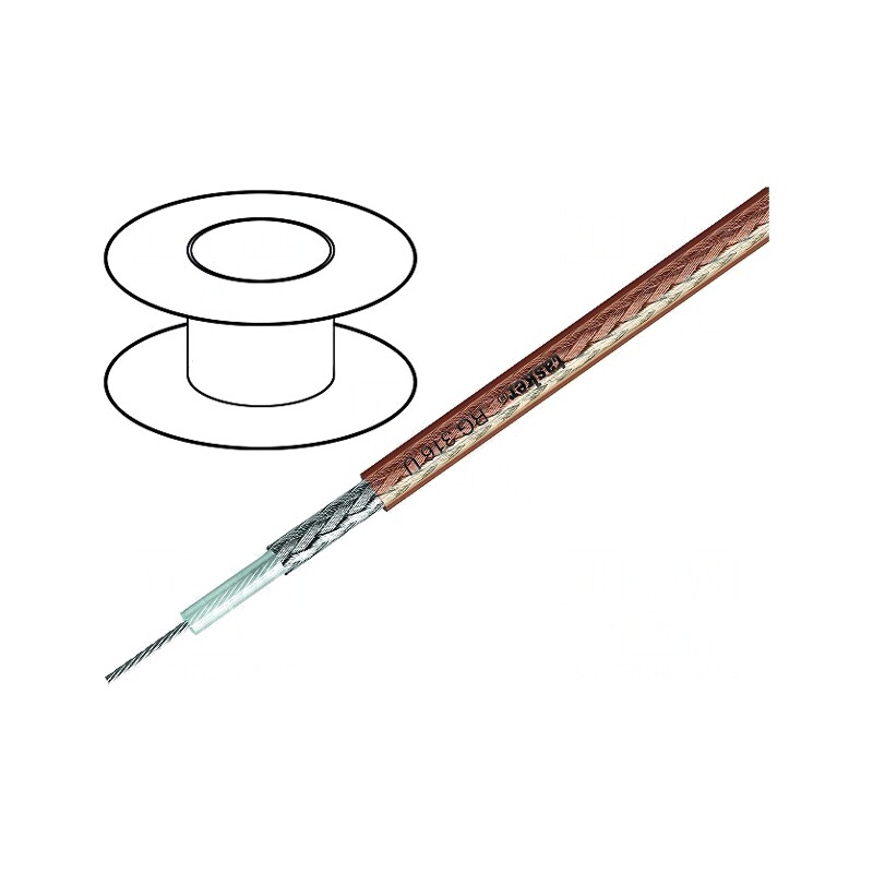 Cablu Coaxial RG316U Transparent FirestoP PVC | Electronic-mag.ro | Componente Electronice