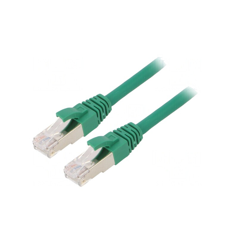 Patch Cord Ethernet Cat.6a S/FTP LSZH Verde | Electronic-mag.ro | Componente Electronice
