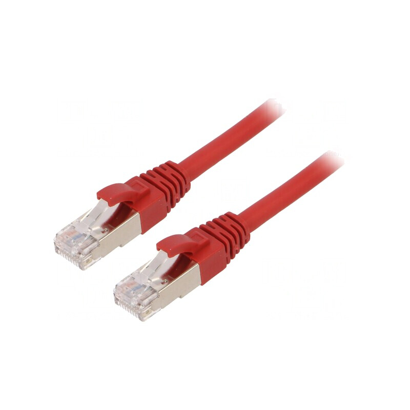 Cablu Patch ETHERLINE Cat.6a S/FTP roșu LSZH | Electronic-mag.ro | Componente Electronice
