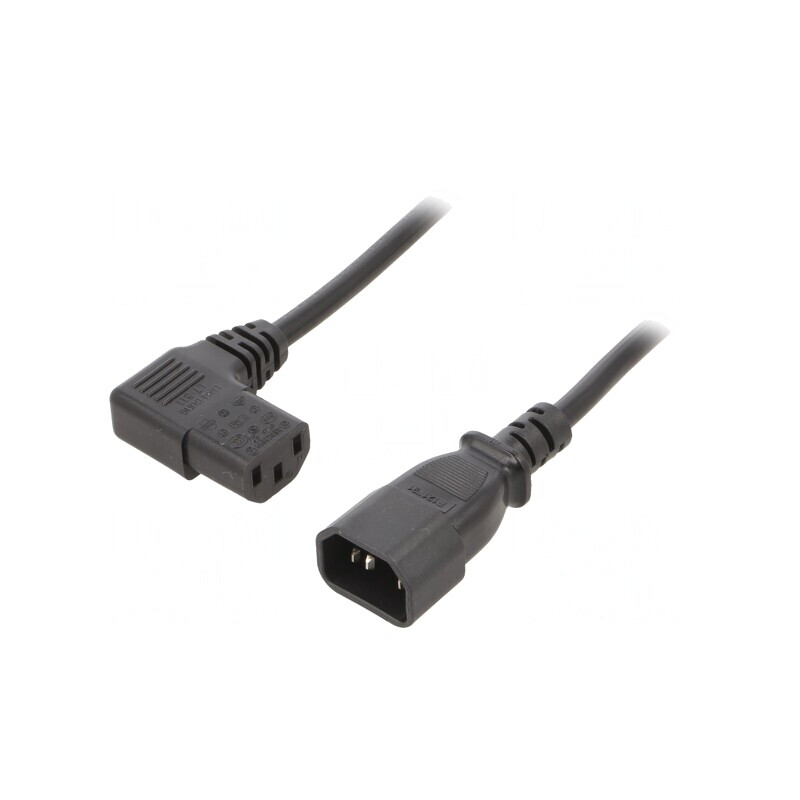 Cablu Alimentare 3m C13-C14 10A Negru | Electronic-mag.ro | Componente Electronice