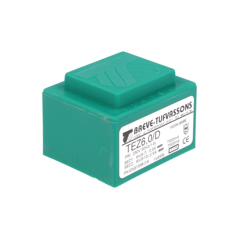 Transformator încapsulat 6VA 230V 6V PCB | Electronic-mag.ro | Componente Electronice