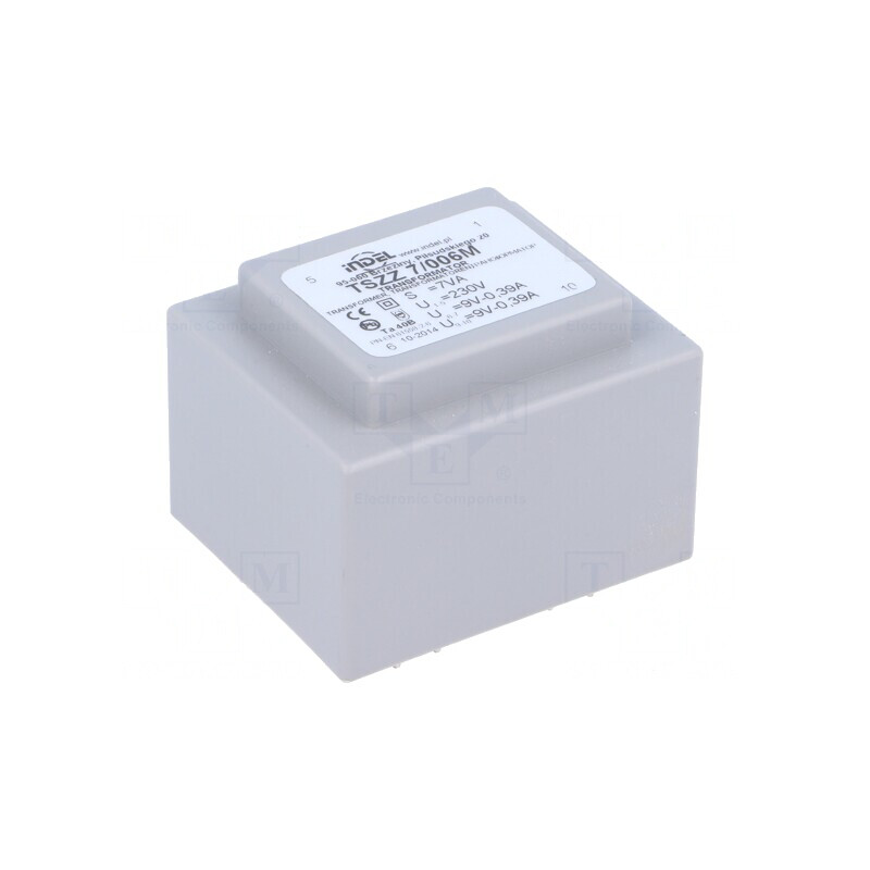 Transformator Încapsulat 7VA 230VAC 9V 9V PCB | Electronic-mag.ro | Componente Electronice