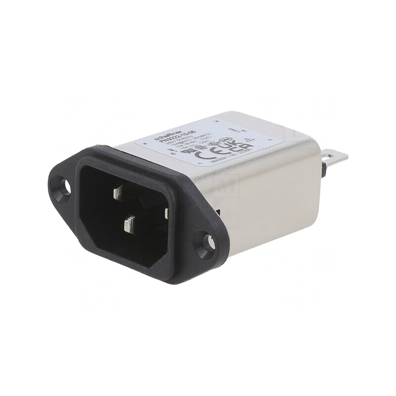Conector Alimentare AC Soclu Tată 6A 250VAC C14 | Electronic-mag.ro | Componente Electronice