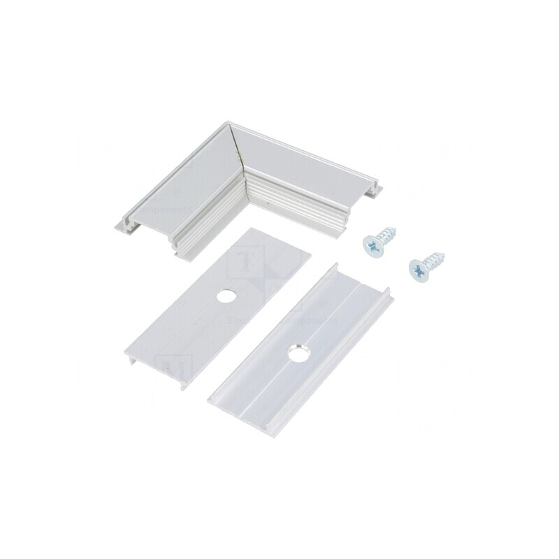 Conector 90° aluminiu natural GROOVE10 | Electronic-mag.ro | Componente Electronice