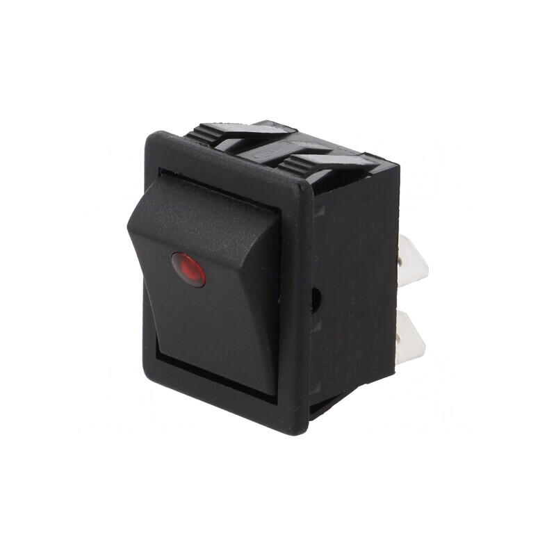 Comutator Rocker DPST ON-OFF 16A 250V Negru | Electronic-mag.ro | Componente Electronice