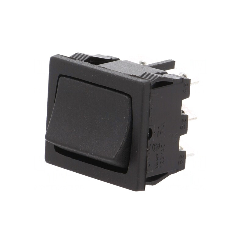 Comutator Basculant DPDT Negru 10A ON-ON | Electronic-mag.ro | Componente Electronice