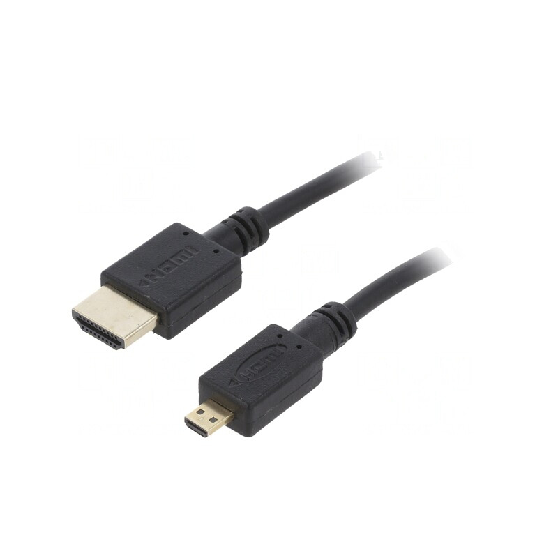 Cablu HDMI 2.0 Micro HDMI 3m Negru | Electronic-mag.ro | Componente Electronice