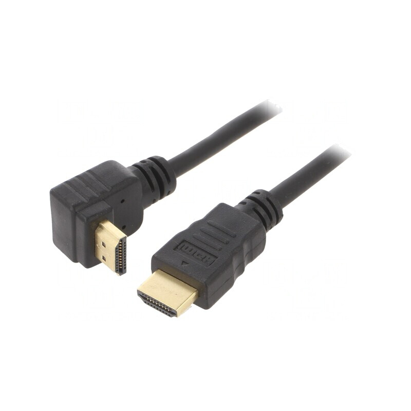 Cablu HDMI 2.0 90° PVC 4,5m Negru | Electronic-mag.ro | Componente Electronice