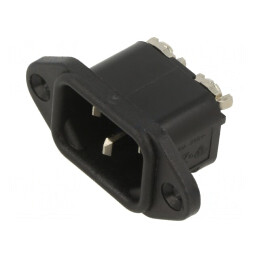 Conector Alimentare AC Tată 10A 250V IEC 60320 | Electronic-mag.ro | Componente Electronice