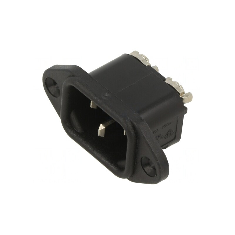 Conector Alimentare AC Tată 10A 250V IEC 60320 | Electronic-mag.ro | Componente Electronice