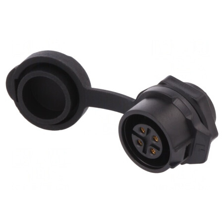 Conector Circular Soclu 16mm 4 Pin Aurit | Electronic-mag.ro | Componente Electronice