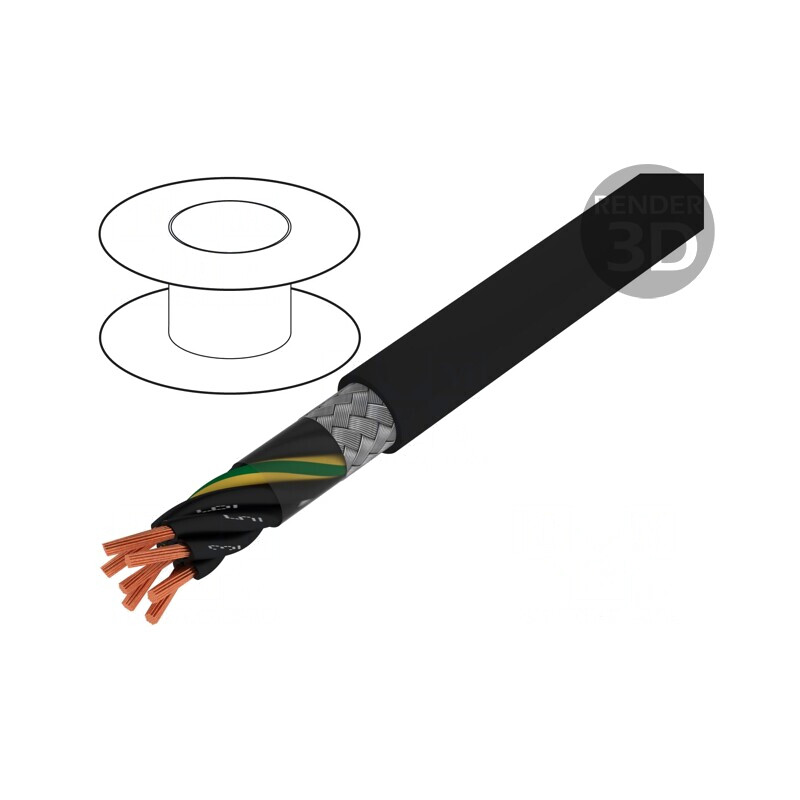 Cablu ecranat PVC JZ-500-C 7G1,5mm2 tresă cupru cositorit | Electronic-mag.ro | Componente Electronice