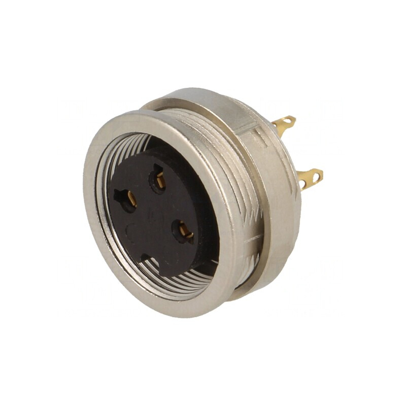 Conector M16 Soclu Mamă 3 PIN 5A 250V IP68 | Electronic-mag.ro | Componente Electronice