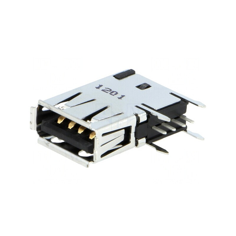 Soclu USB A PCB THT 90° | Electronic-mag.ro | Componente Electronice