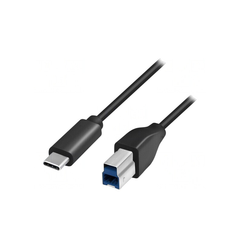Cablu USB 3.0 USB B la USB C 1m Negru | Electronic-mag.ro | Componente Electronice